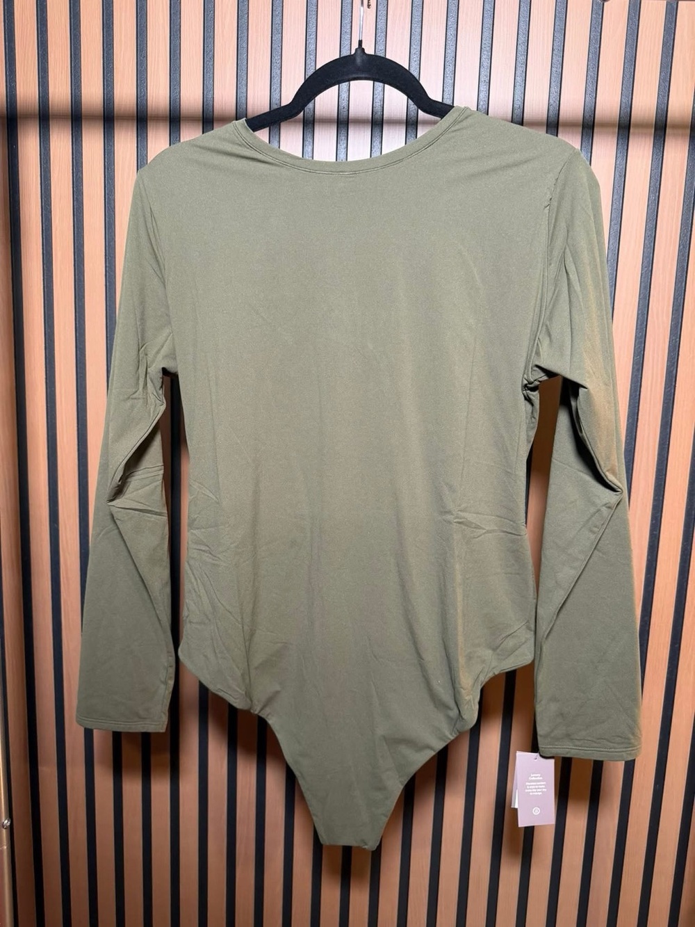 Auden Luxury Collection-Olive Green Long-Sleeve Women’s Bodysuit